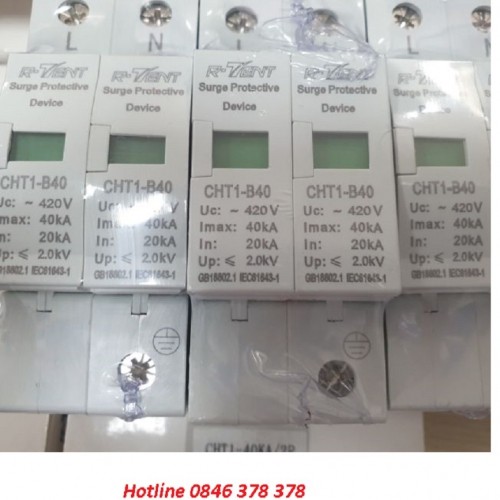 Chống sét chuyên dụng năng lượng măt trời R-TENT 1000VDC 40KA 2P