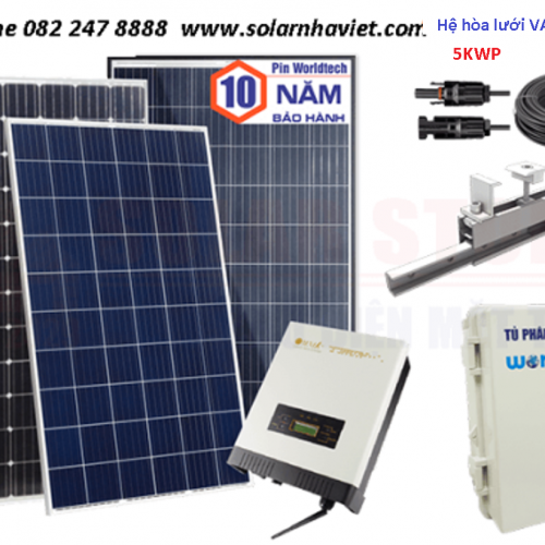 Hệ hòa lưới VA 5KWP, hệ điện mặt trời 5KWP