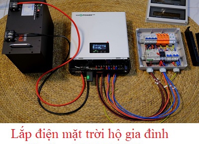 Lắp điện năng lượng mặt trời mái nhà hòa lưới bá tải